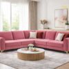 Marbo 2+2 corner fabric sofa in Hyderabad modern L shape sofa