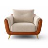 Horizon dual shade 3+1+1 sofa in Hyderabad leatherette and fabric sofa set