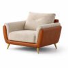 Horizon dual shade 3+1+1 sofa in Hyderabad leatherette and fabric sofa set