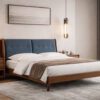 elegance teak wood king size bed in Hyderabad upholstered designer wooden cot
